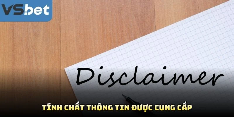 Tính Chất Thông Tin Được Cung Cấp Tính Chất Thông Tin Được Cung Cấp